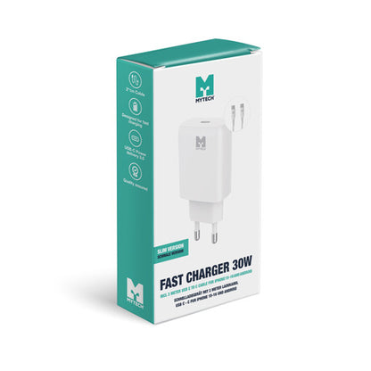 MYTECH Fast Charger 30W + USB-C Cable 2M