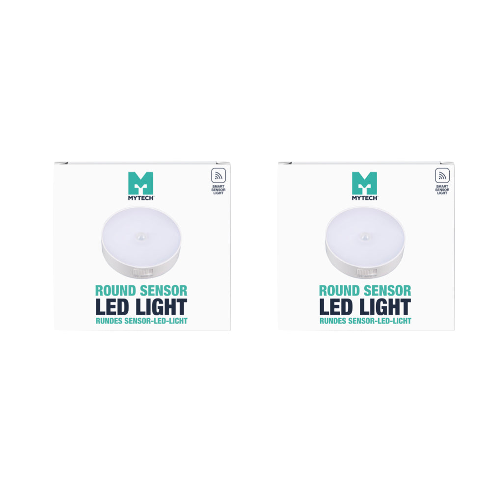 MyTech round sensor LED light - 2-Pack